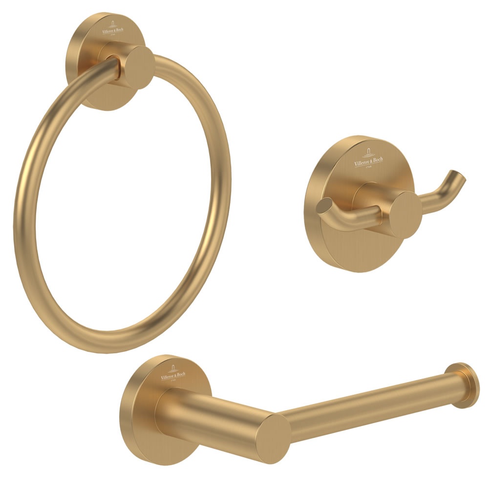 Cutout image of Villeroy & Boch Elements Tender Brushed Gold Accessory Set